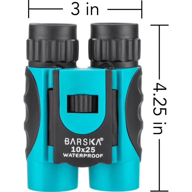 Barska 10x25mm WP Binoculars with Lens Cap - Blue