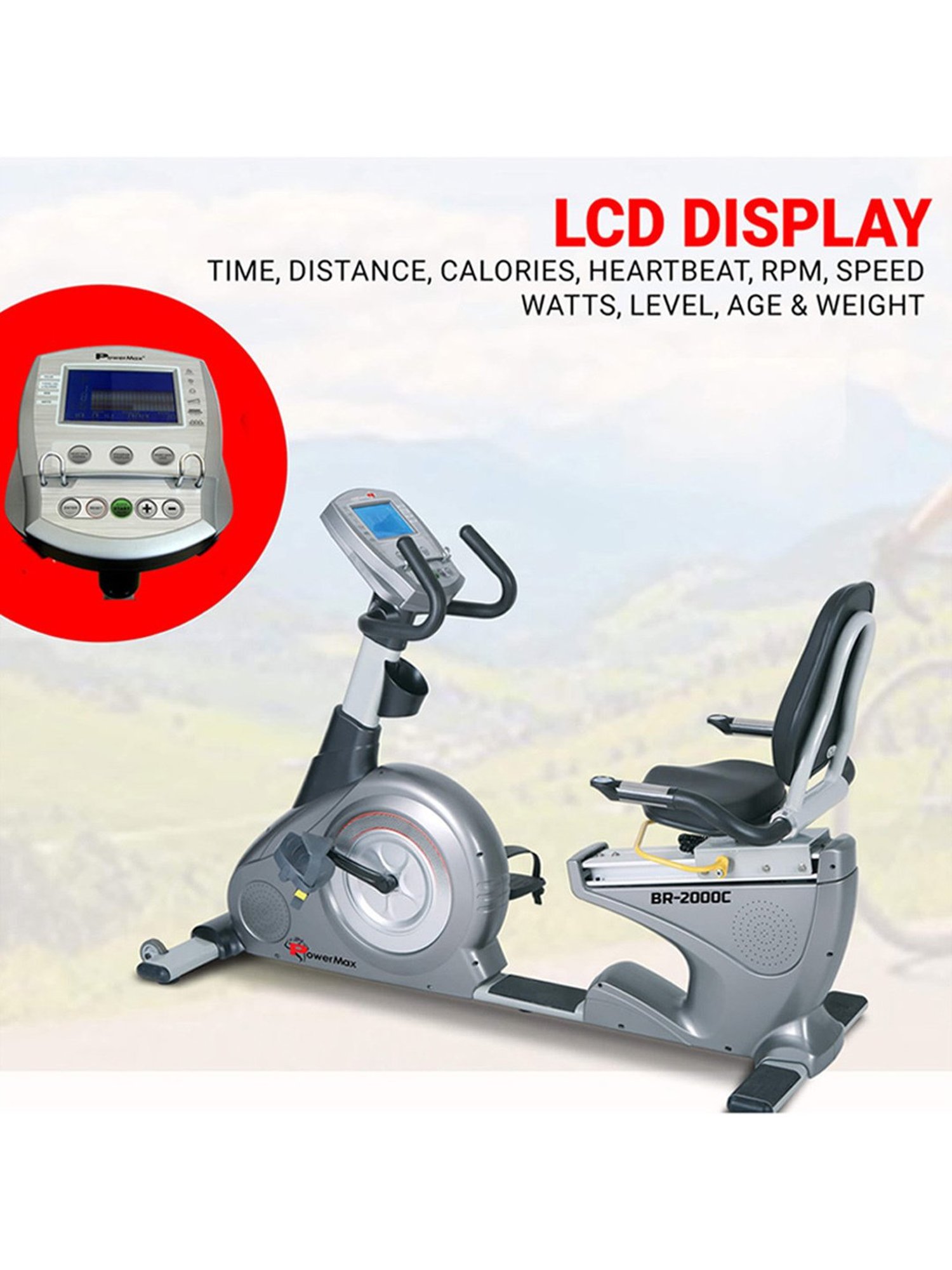 PowerMax Fitness B-S2 Spin Bike (Black)