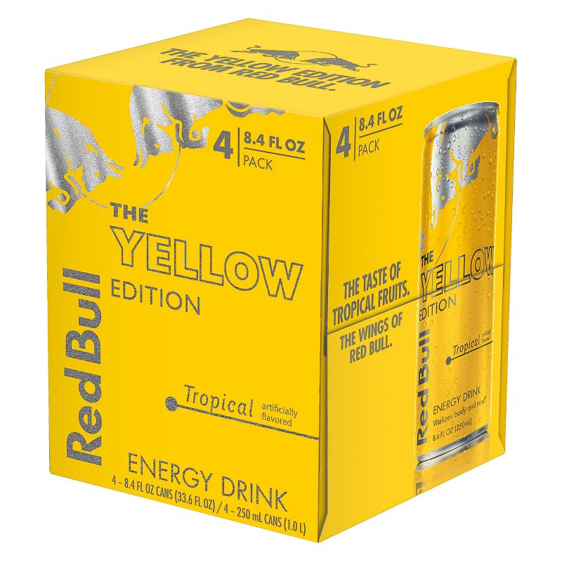 Red Bull Yellow Edition Tropical Punch Energy Drink - 4pk/8.4 fl oz Cans
