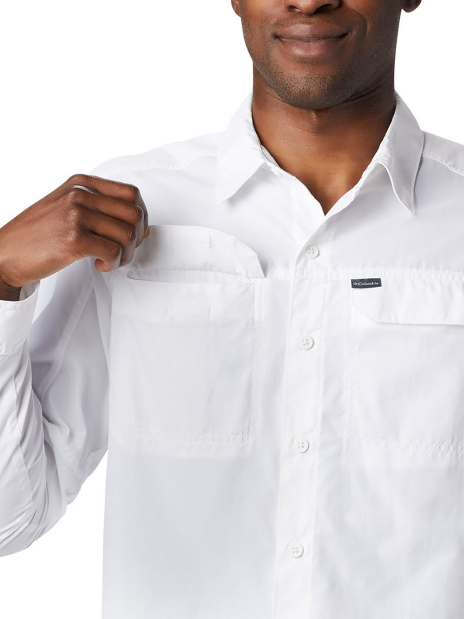 Columbia Men White Silver Ridge 2.0 Long Sleeve Shirt