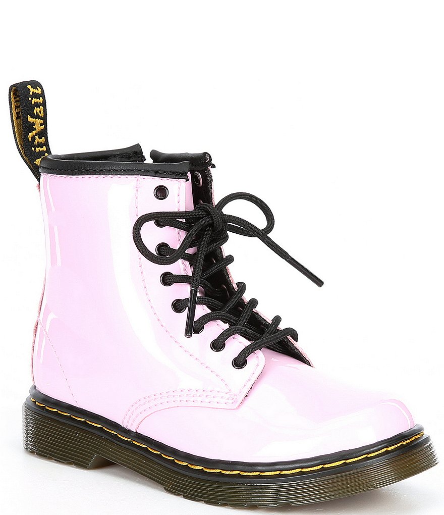 Dr. Martens Girl's 1460 Lace-Up Patent Leather Combat Boots (Toddler)