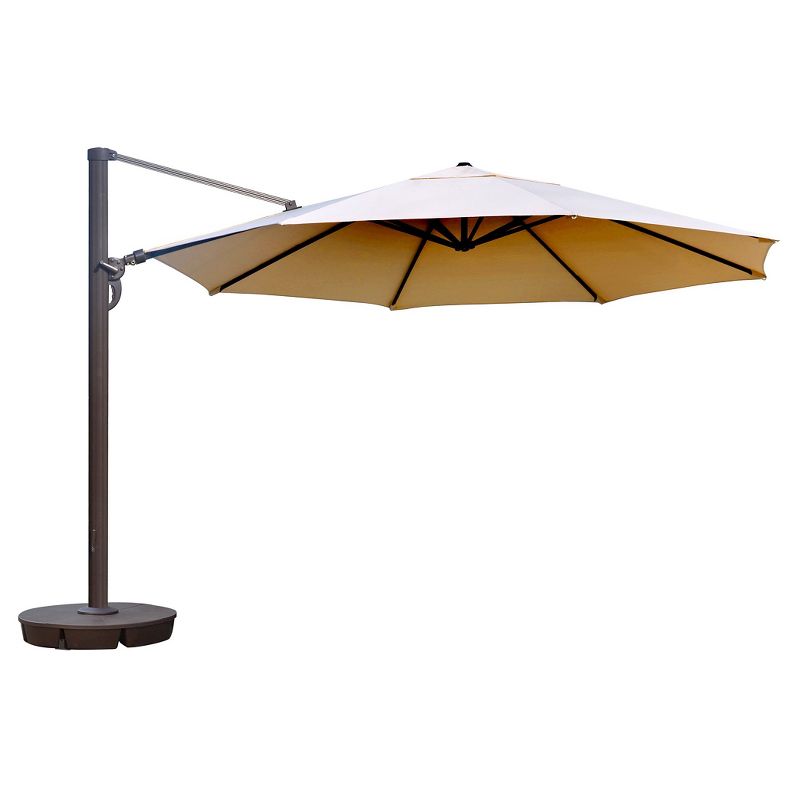 Island Umbrella Victoria 13' Octagonal Cantilever in Beige Sunbrella