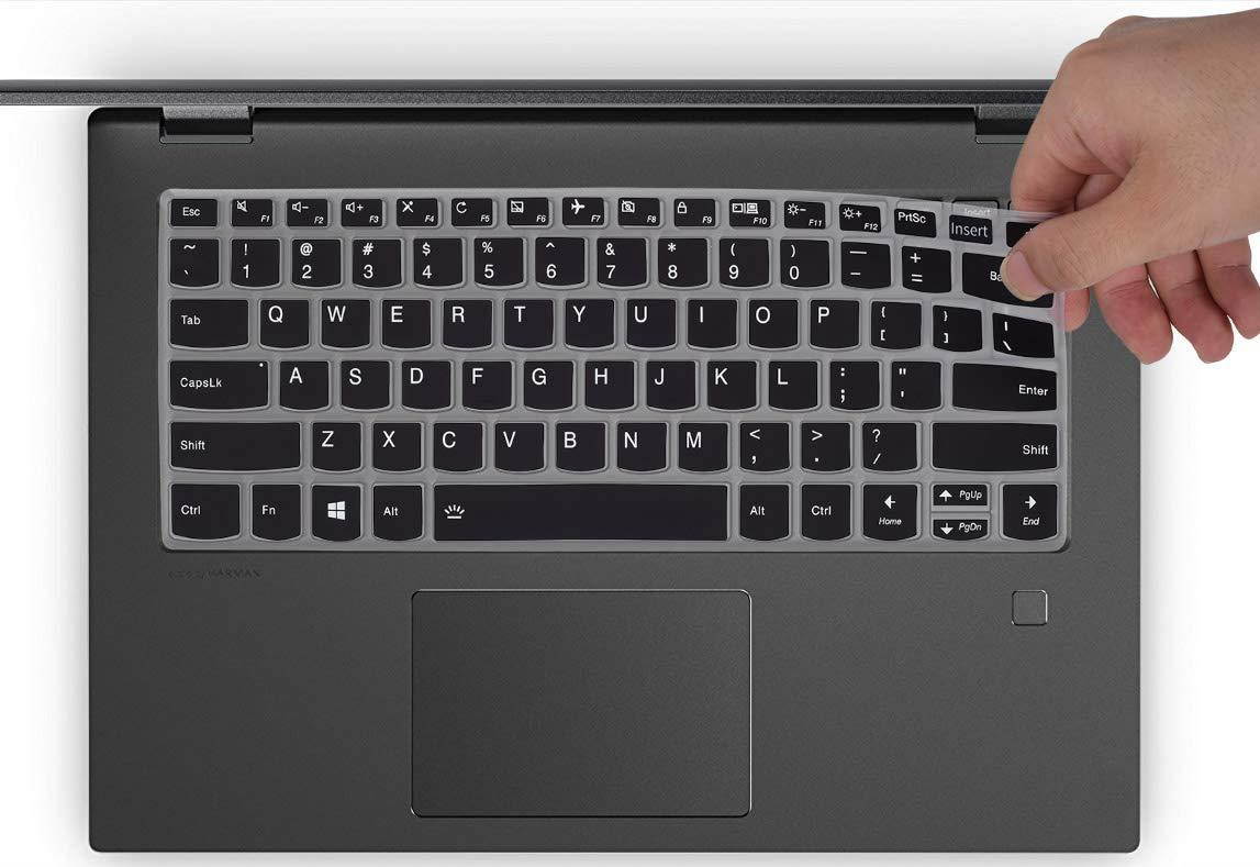 Keyboard Cover Compatible Lenovo Yoga 720 12.5 inch, Lenovo Yoga 720/730 13.3 Inch, Lenovo Yoga 920 13.9 Inch Soft Silicone Protective Skin, Black