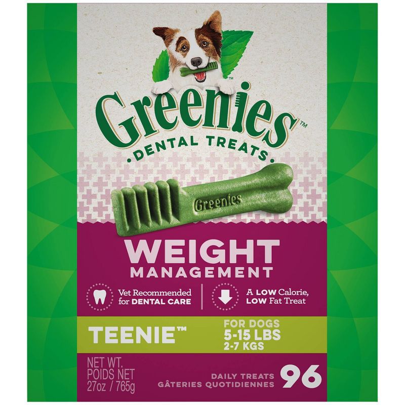 Greenies Weight Management Teenie Chicken Dental Dog Treats - 96ct