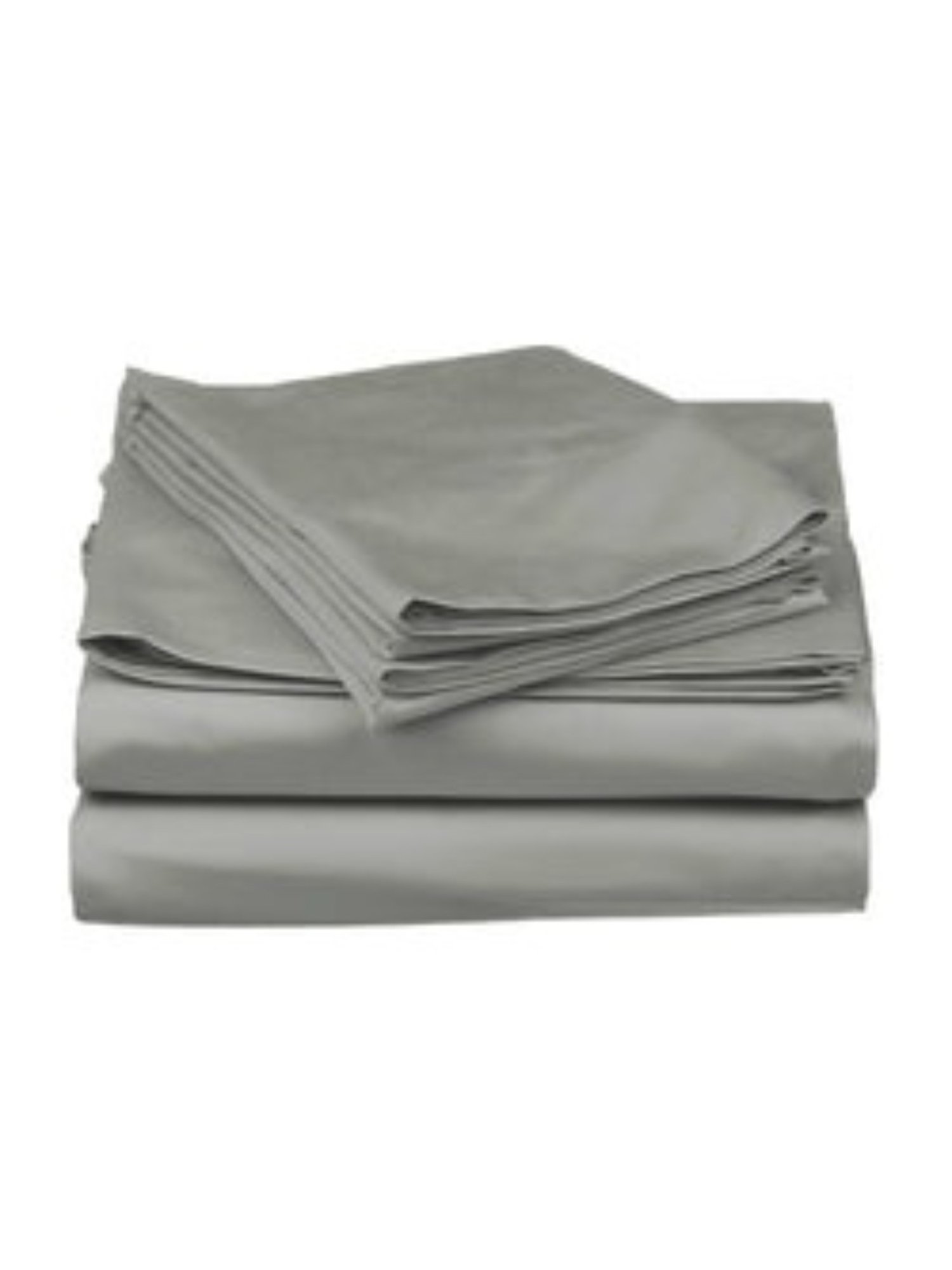 Stoa Paris Date Night Silver Polyester 300 TC Single Bedsheet with 1 Pillow Cover