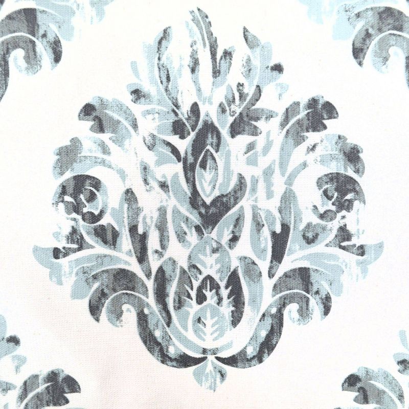 72"x72" Tabitha Cotton Fabric Shower Curtain Blue/White - Nicole Miller