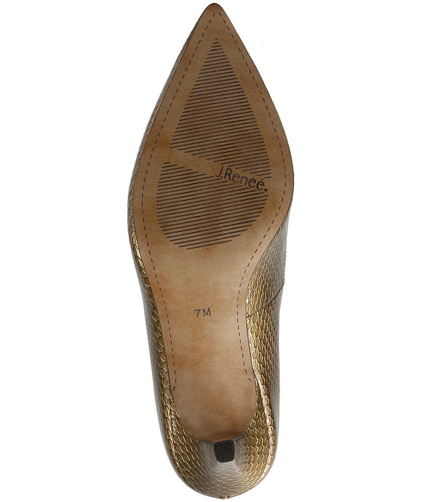 J. Renee Abigaile Patent Embossed Snake Print Pumps