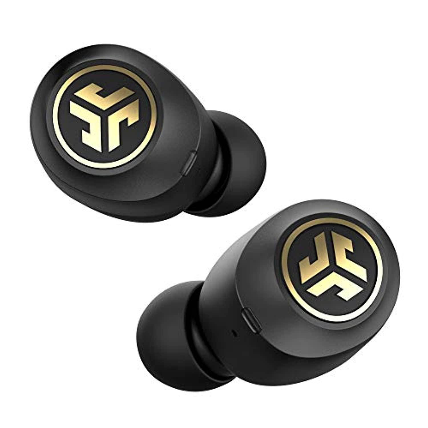 JLab Audio JBuds Air Icon True Wireless Signature Bluetooth Earbuds + Charging Case - Black & Gold - IP55 Sweat Resistance - Bluetooth 5.0 Connection - Stereo Phone Calls - 3 EQ Sound Settings