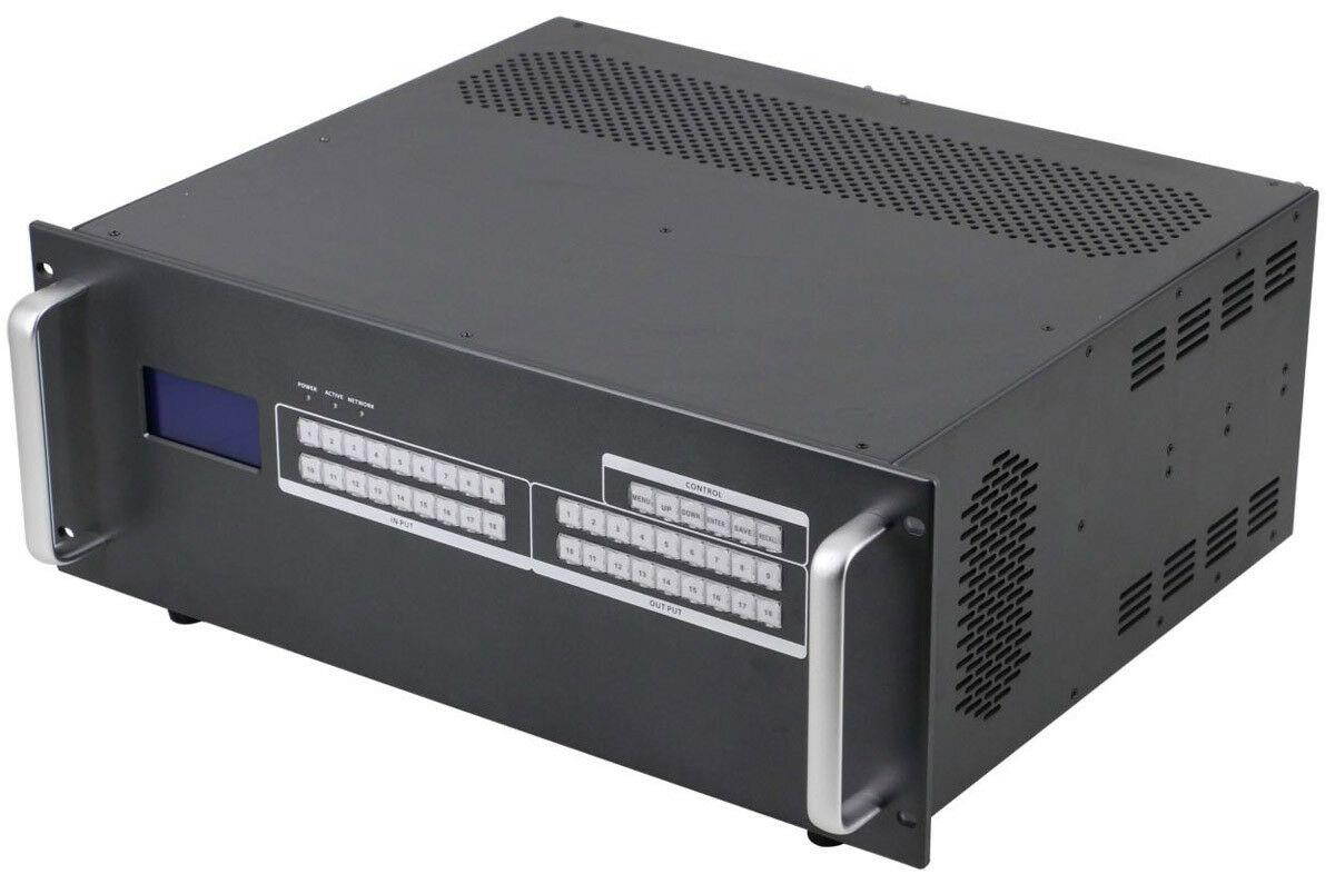 4K 4x16 Mini-HDMI Matrix HDBaseT Router w/16-HDBaseT Receivers & iPad Control with 2-Year Warranty