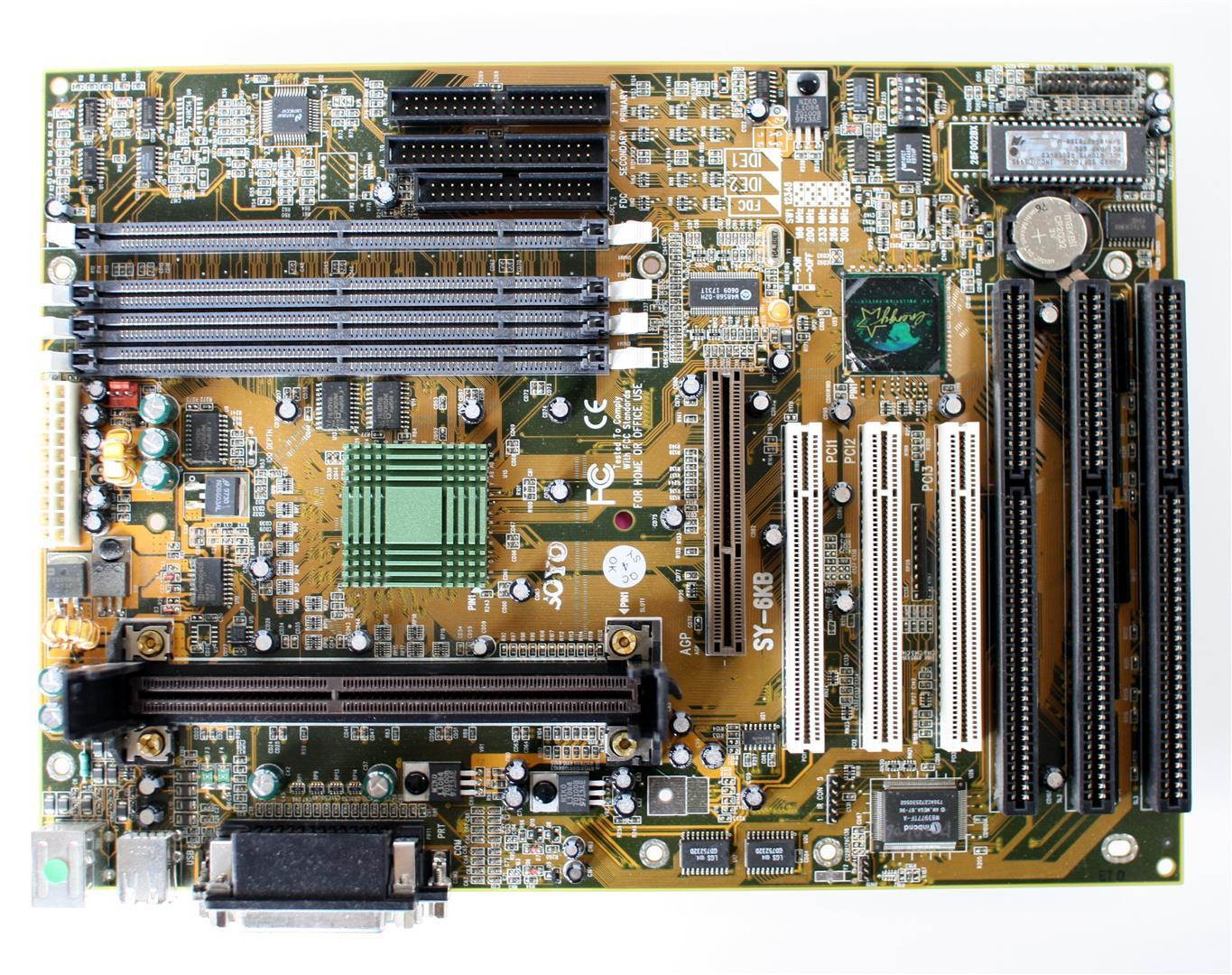 MB, SY-6KB, SLOT 1, 3XISA, 3XPCI,AGP