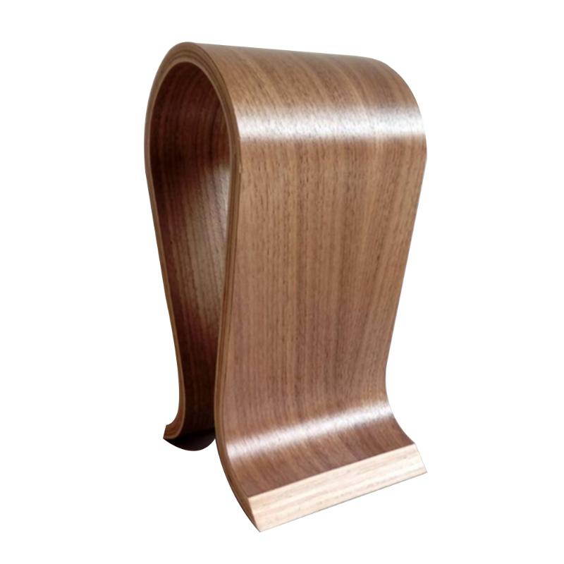 Wooden Headphone Stand U Shape Headphone Holder Classic Walnut Finish Headset Stand Hanger for Home Office Studio Bedroom