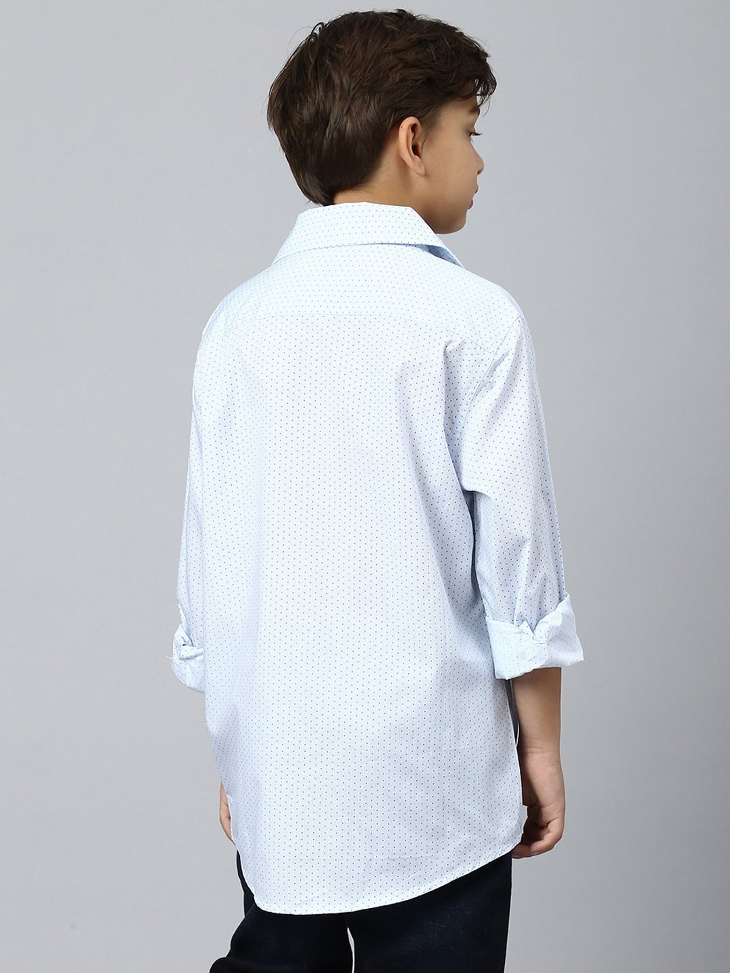 Beverly Hills Polo Club Kids Light Blue Printed Full Sleeves Shirt