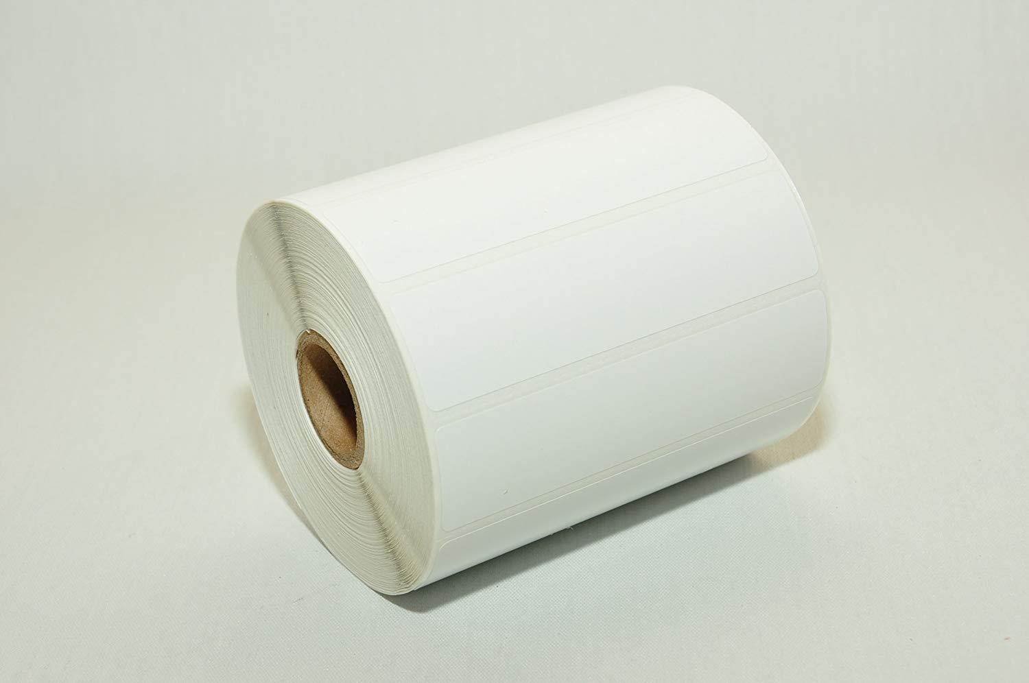 CompuLabel Direct Thermal Labels, 4-Inch x 1 Inch, White, Roll, Permanent Adhesive, Perforations Between Labels, 1300 per Roll, 12 Rolls per Carton (530763)