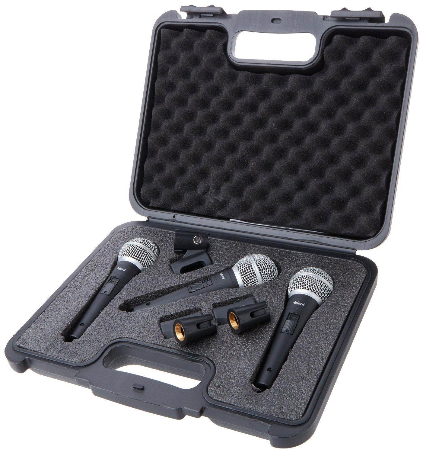 Talent DM3PAK DynaMic Microphone 3-Pack with Case