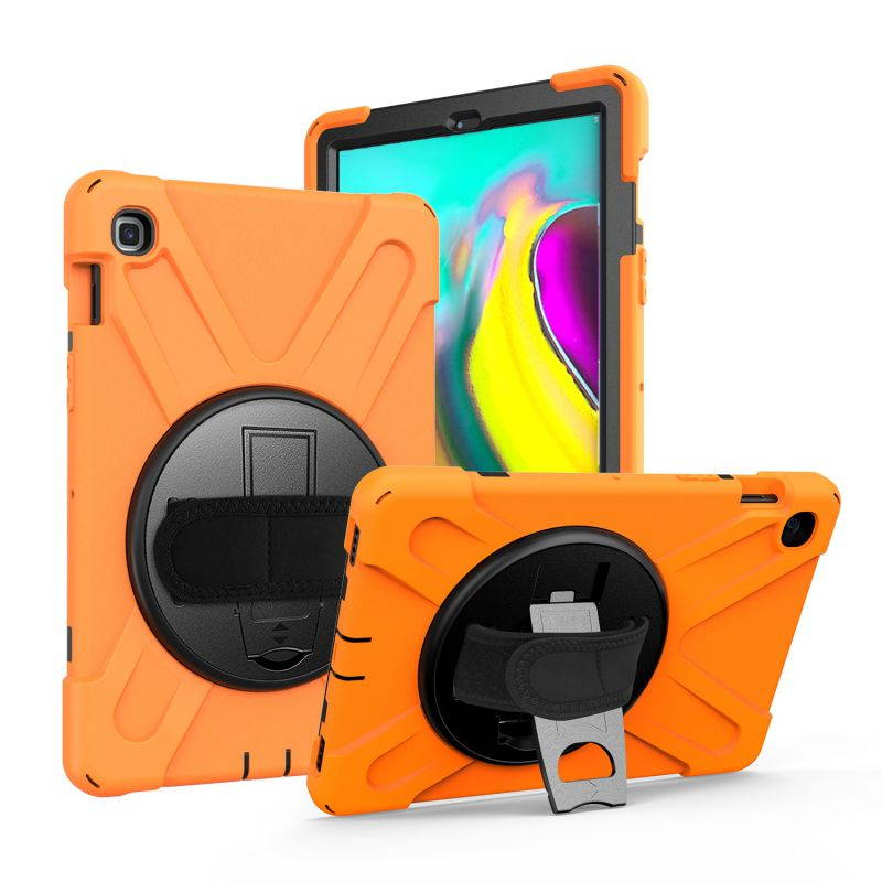 Galaxy Tab A 10.1 Case, Fits 2019 T510/T515 Shockproof Heavy Duty Shield Case Kickstand, Shoulder Strap Sling, Hand/Palm Strap For Samsung Galaxy Tab A 10.1 (2019) SM-T510 / SM-T515 (Red)