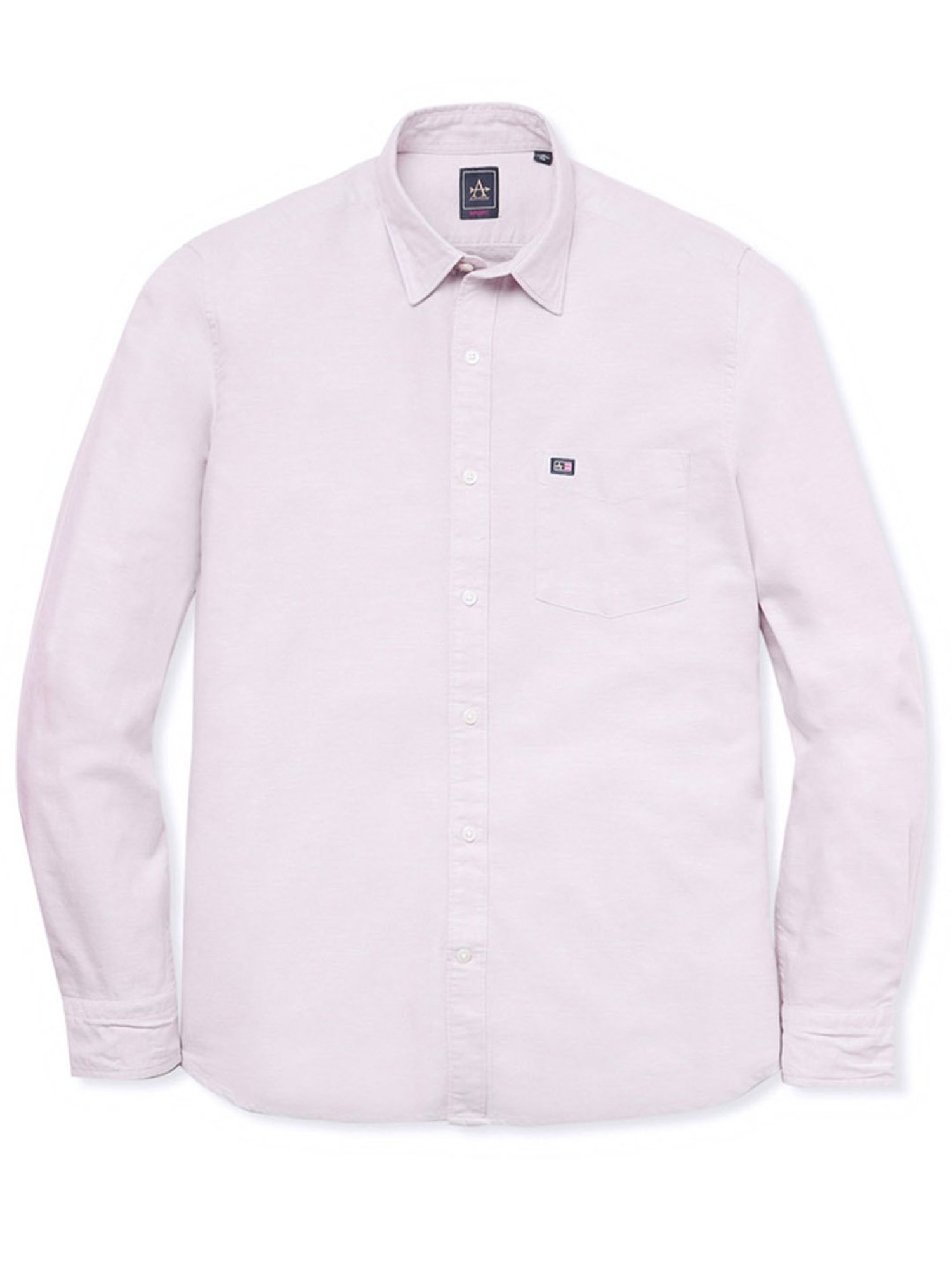 Arrow Light Grey Cotton Slim Fit Shirt