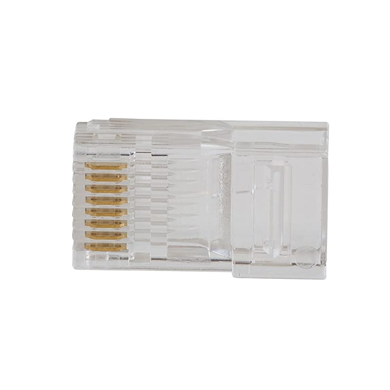 VDV826-763 Modular Connectors, Pass-Thru Modular Data Plugs for RJ45 and CAT6, Pass Through Connectors 200-Pack