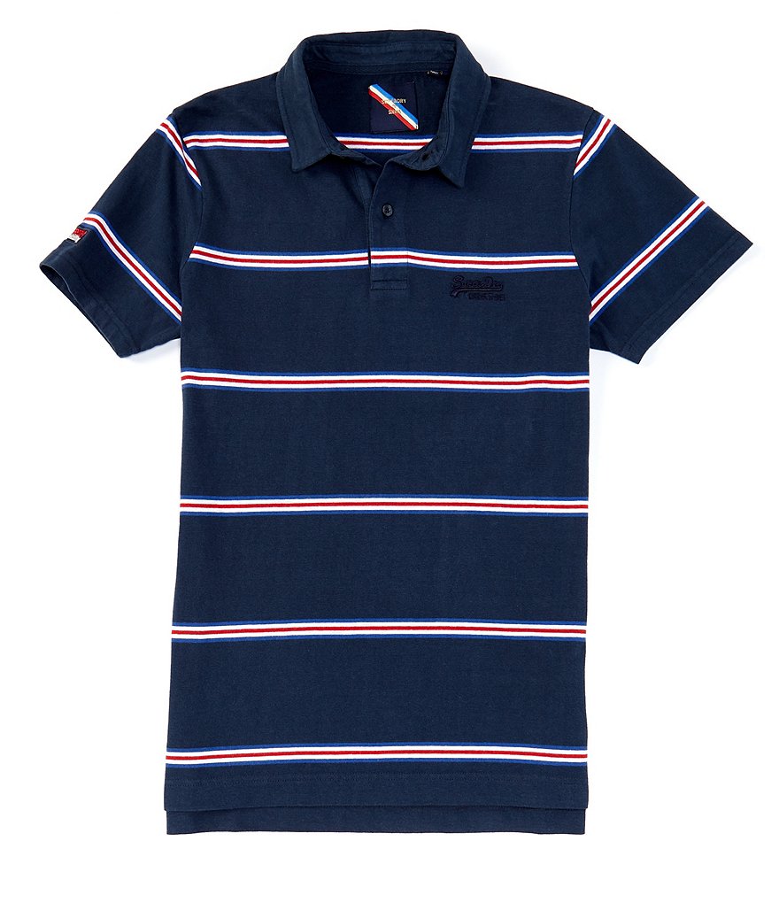 Polo Ralph Lauren Classic-Fit Multi-Color Stripe Mesh Short-Sleeve Polo Shirt