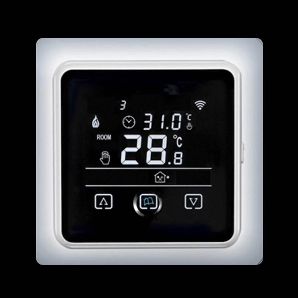 Touch Screen and Voice Control Smart Thermostats for Electric Heating in Home, Week Programmable, Temperature Controller with LCD Display, Compatible with Alexa, Amazon Echo, Google Home - 	
ME108 16A