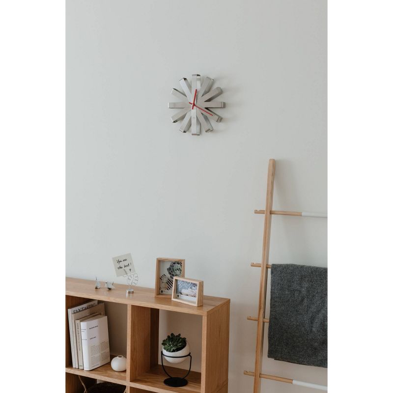 12" Ribbon Wall Clock Steel - Umbra