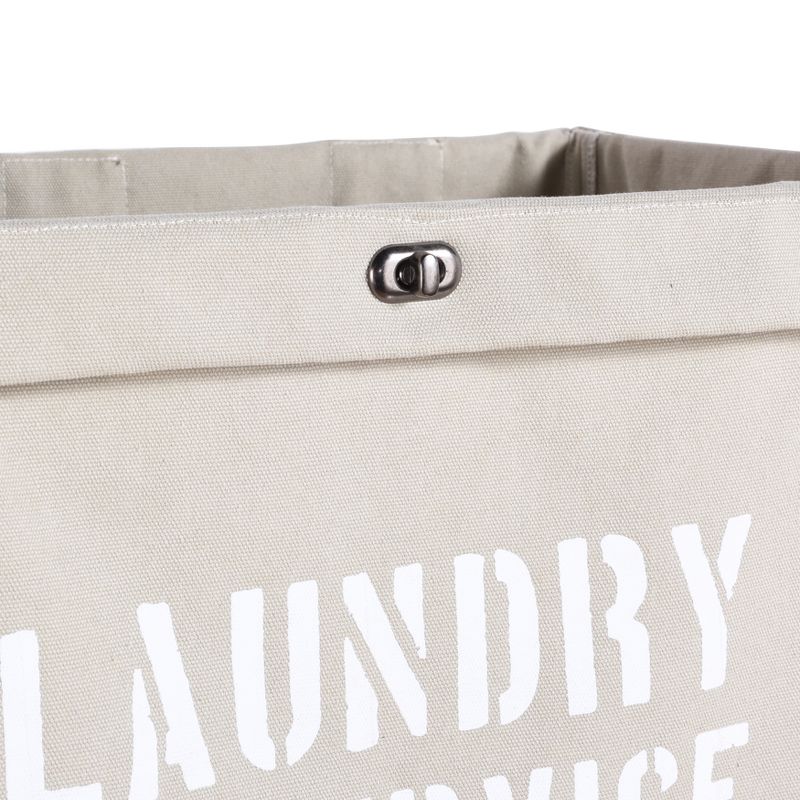 Danya B. Army Canvas Laundry Hamper on Wheels Mohave Earth