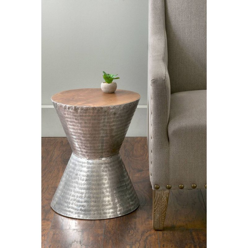 Lupton Teak Accent Table Silver - East At Main