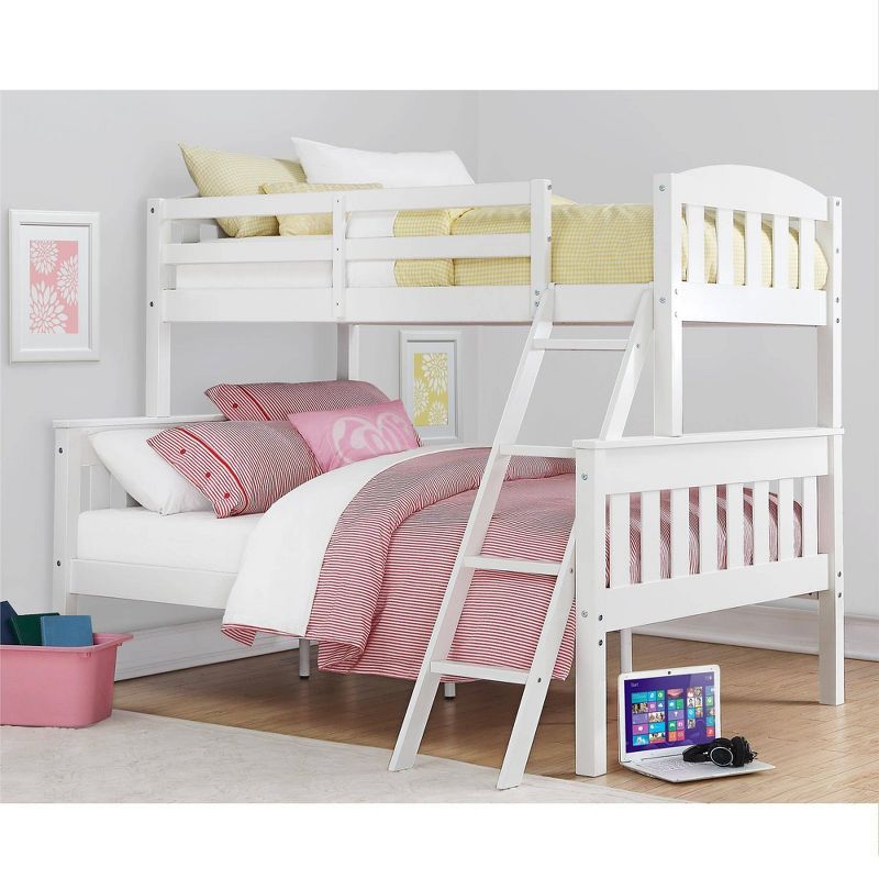Twin Over Full Tate Bunk Bed White - Dorel Living