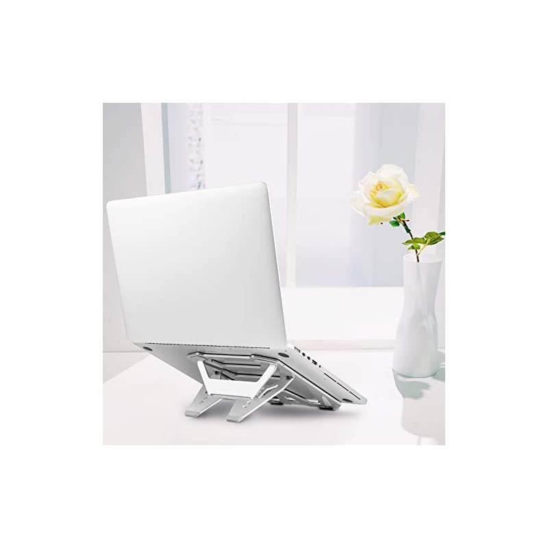 Adjustable Aluminum Silver Laptop Stand