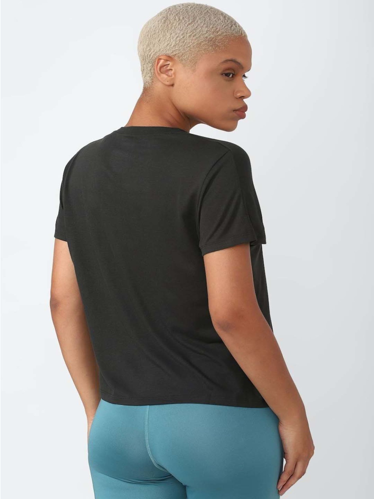 Reebok Black Graphic Print T-Shirt