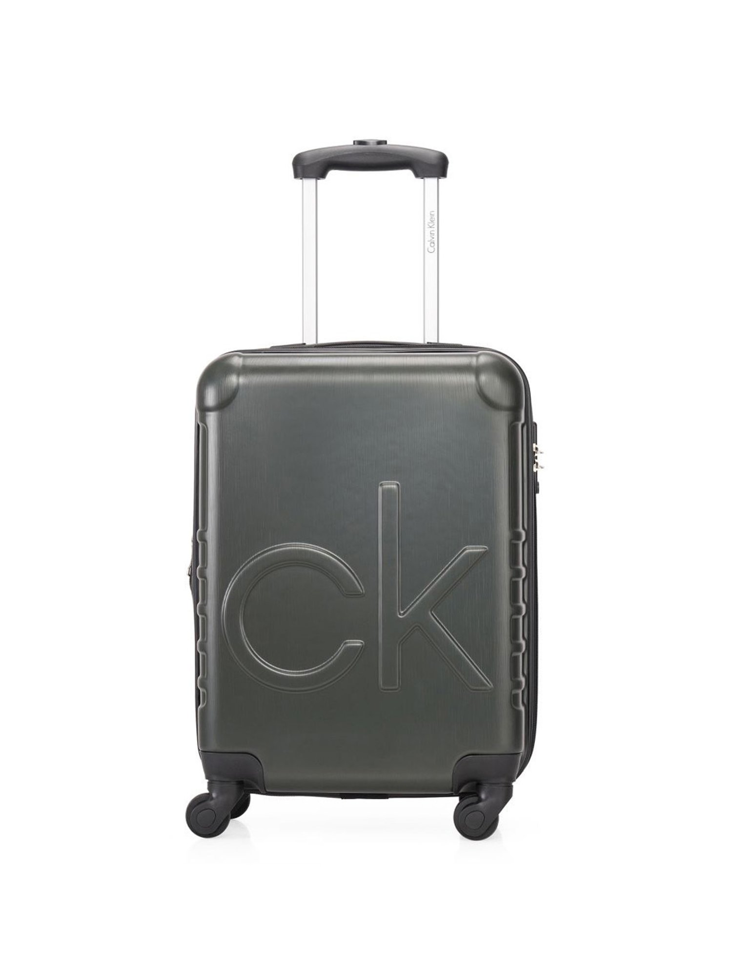Calvin Klein Midtown Tour Deep Forest Textured Hard Cabin Trolley Bag - 53 cm