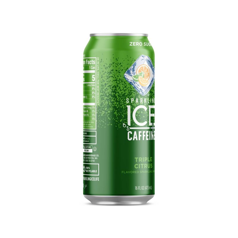 Sparkling Ice +Caffeine Triple Citrus - 16 fl oz Can
