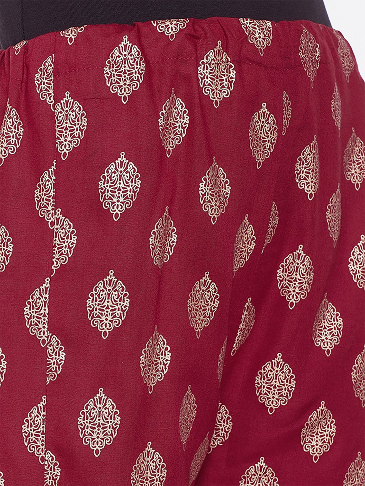 Castle Maroon Printed Palazzos