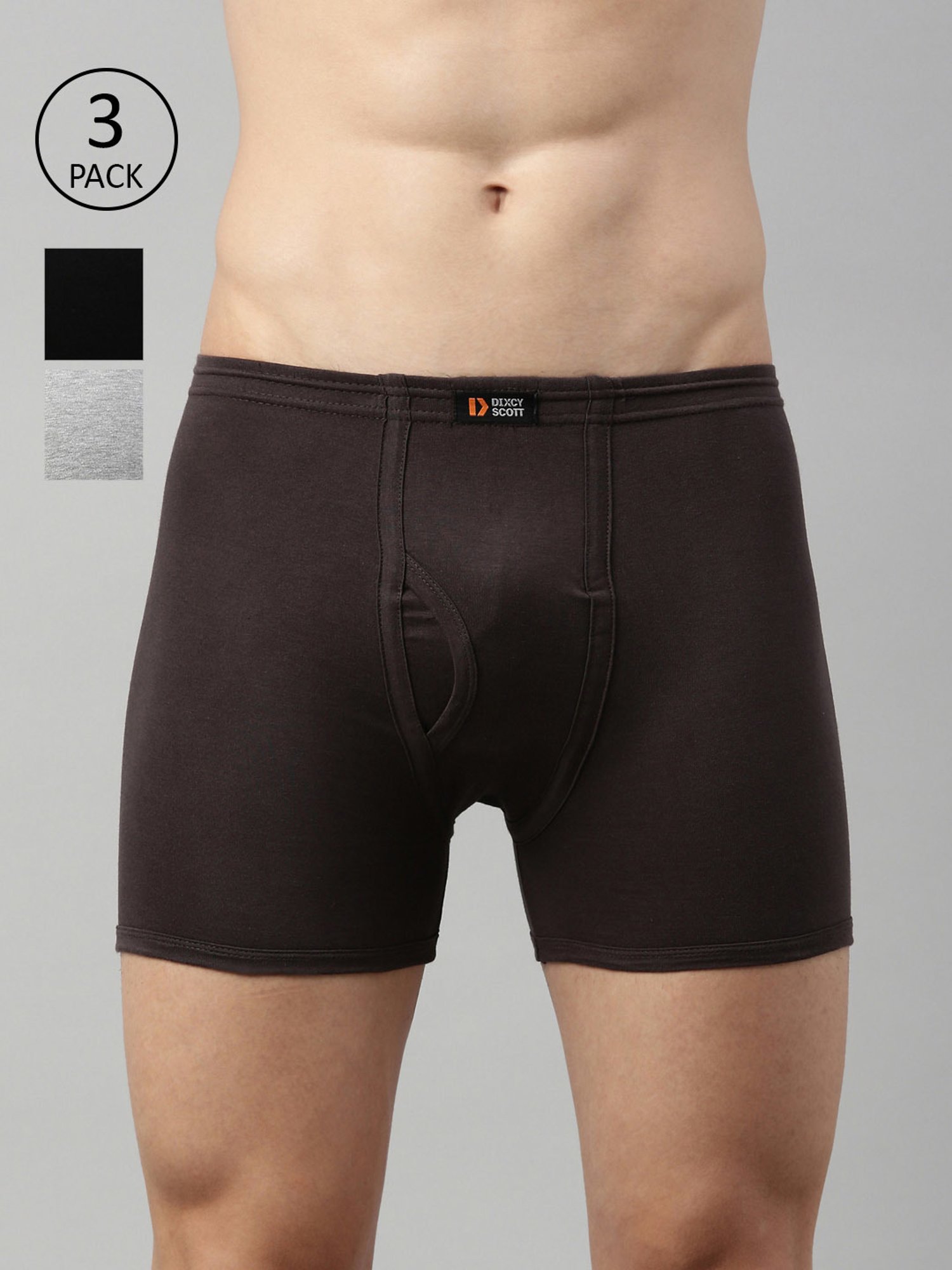 Dixcy Scott Originals Multicolor Cotton Trunks - Pack of 3