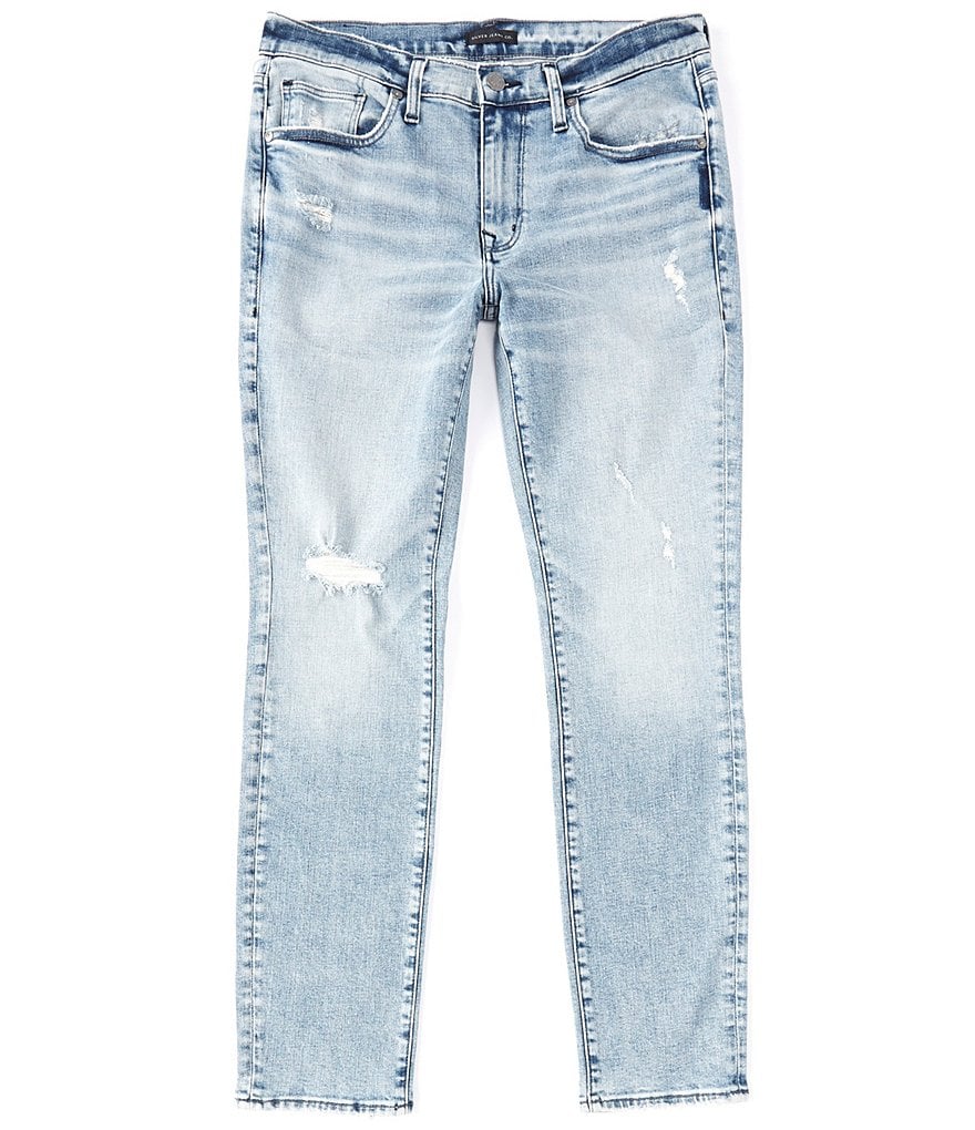 Silver Jeans Co. Kenaston Slim Fit Dark Wash Comfort Stretch Damaged Jeans