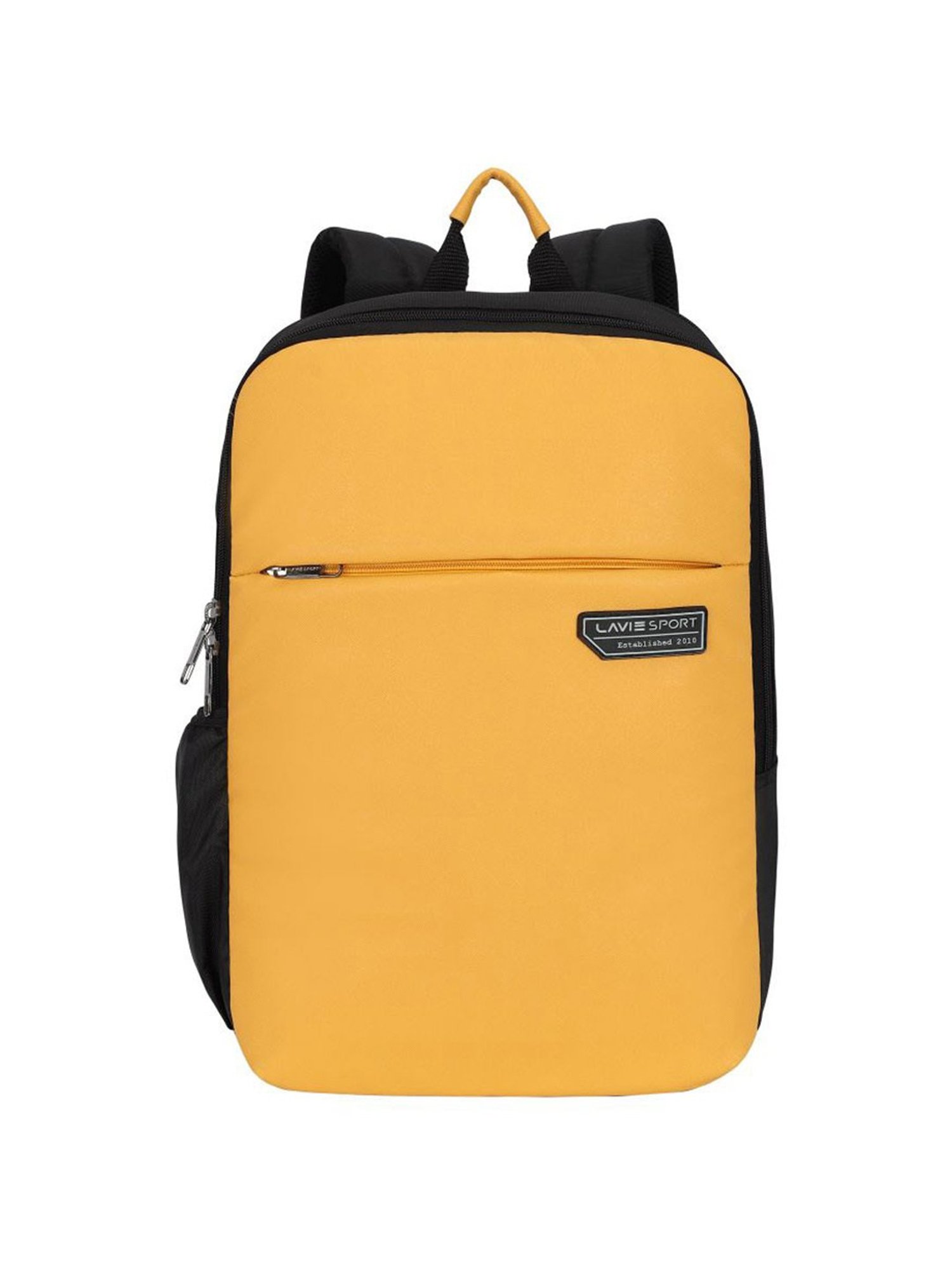 Lavie Sport Chairman Yellow Polyester Solid Laptop Backpack - 24 Ltrs
