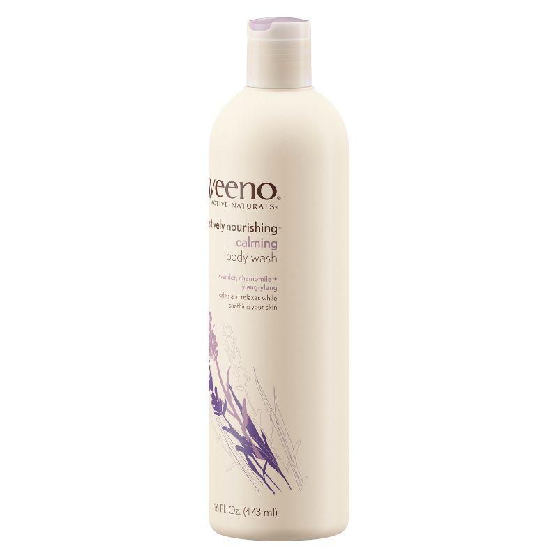 Aveeno Positively Nourishing Calming Lavender Body Wash- 16 fl oz