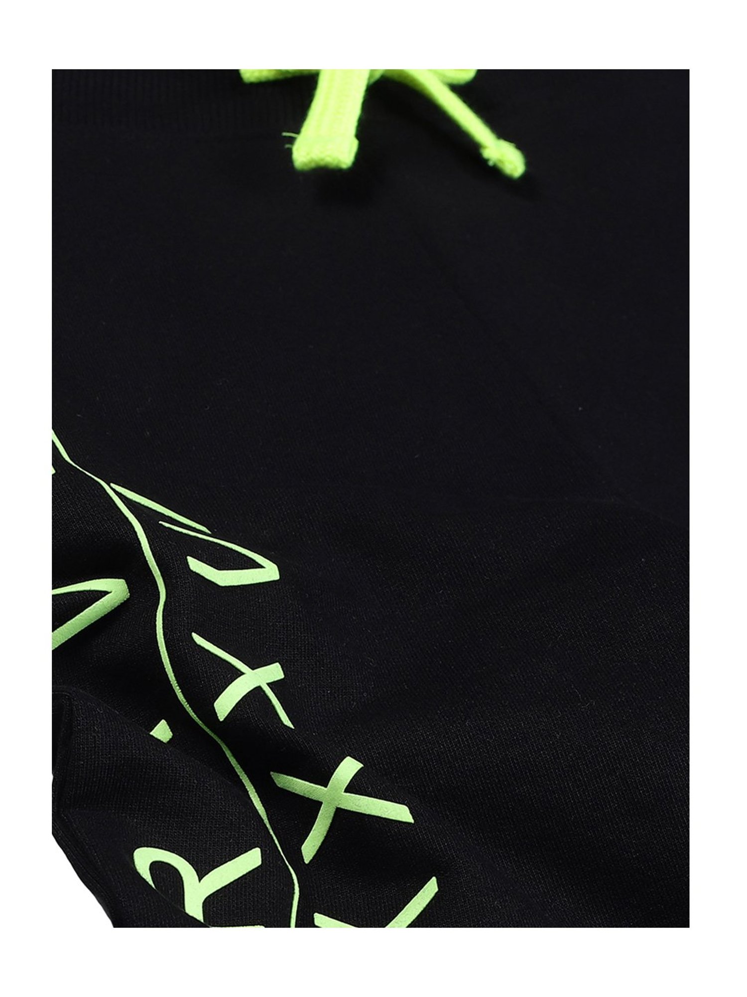 Plum Tree Boys Black Printed Joggers