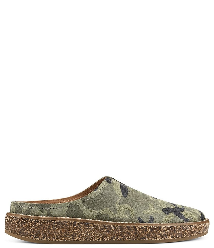 Lucky Brand Tamala Camo Printed Leather Mule Clogs