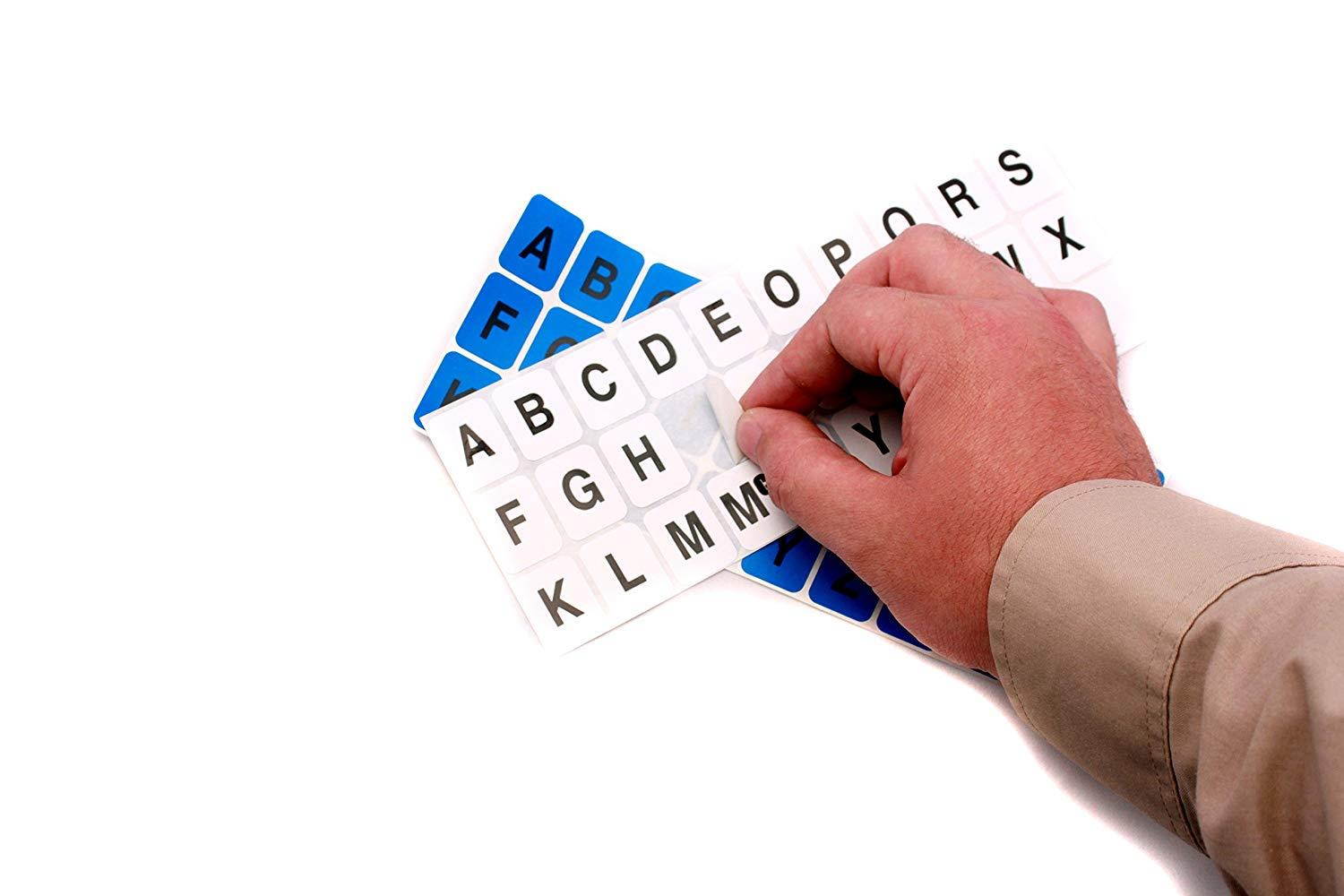 ChromaLabel 1 x 3/4 inch Alphabet Stickers | 5 Assorted Colors | 10 Sheets/Variety Pack