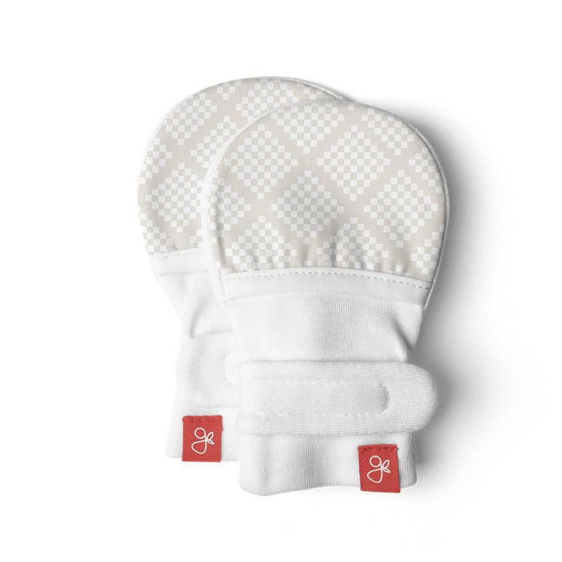 Goumi Baby Organic Cotton Diamond Dots Mittens & Boots - Cream 0-3M