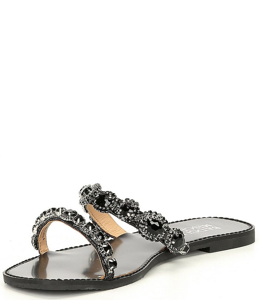 Badgley Mischka Reed Jeweled Strap Detail Sandals