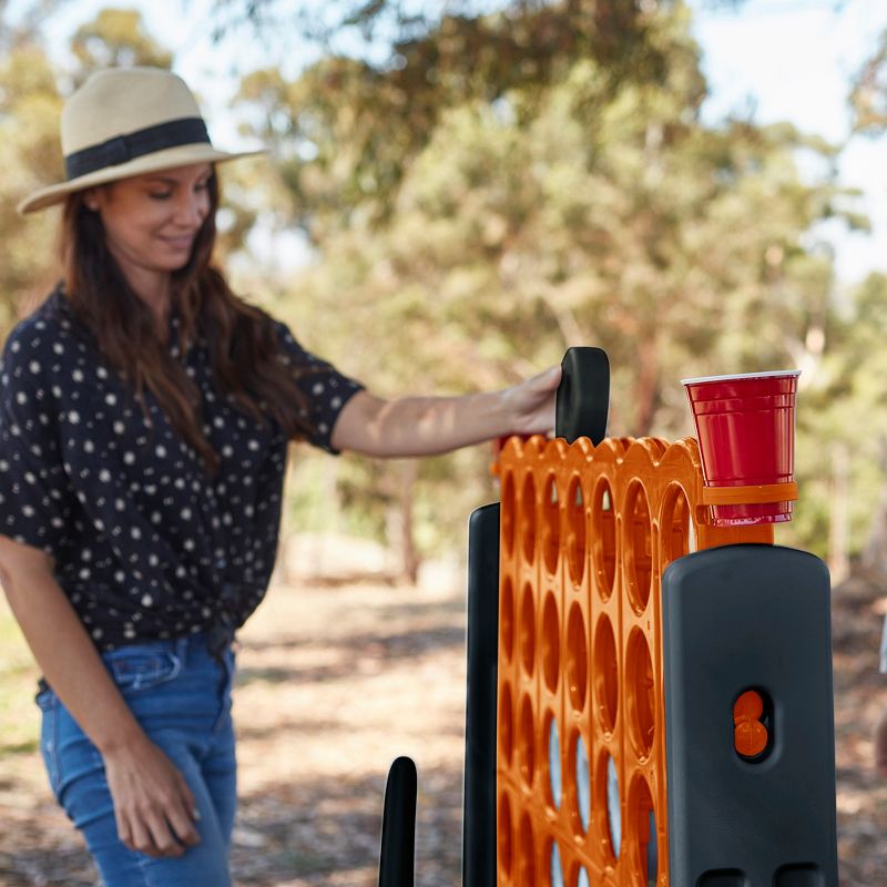 ECR4Kids Jumbo Four-To-Score Giant Game-Indoor/Outdoor 4-In-A-Row Connect - Orange and Grey