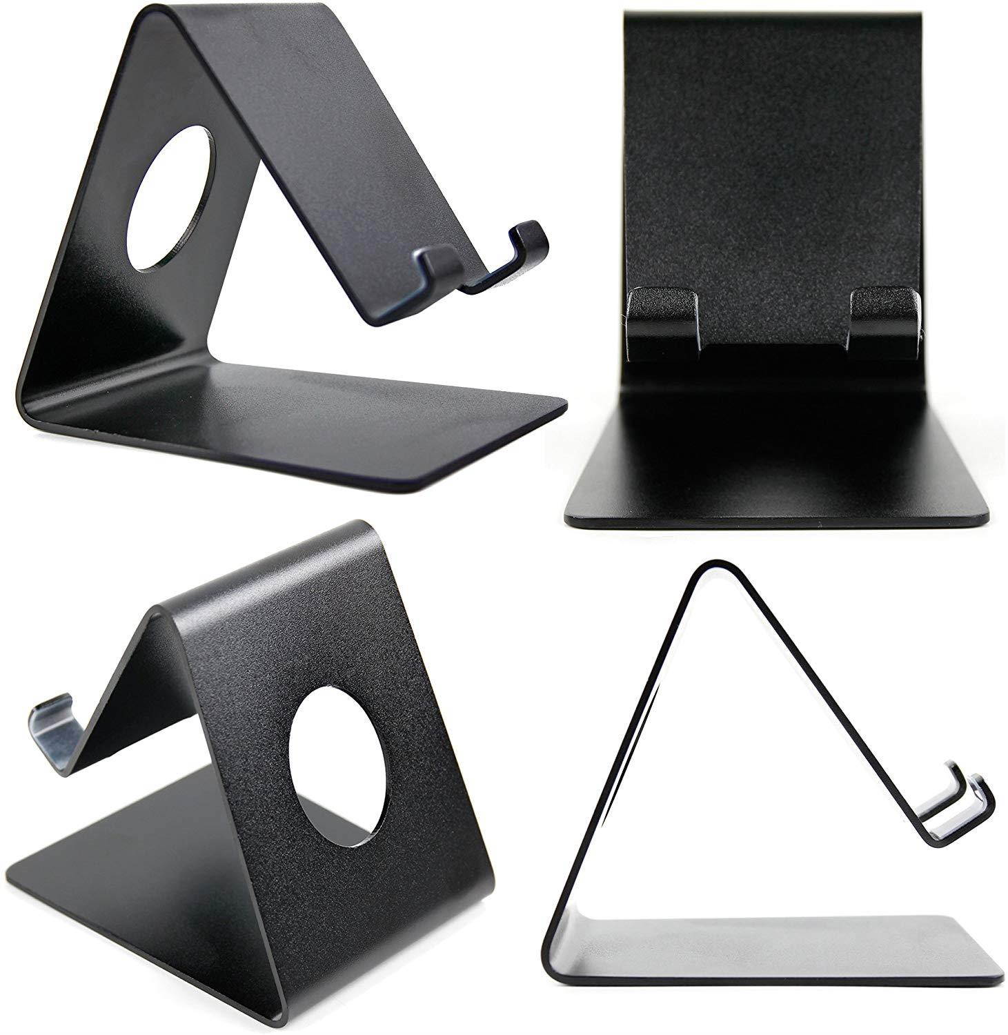 DURAGADGET Ultra-Contemporary Metal Smartphone Stand in Black Aluminium - Suitable for Archos Diamond Omega