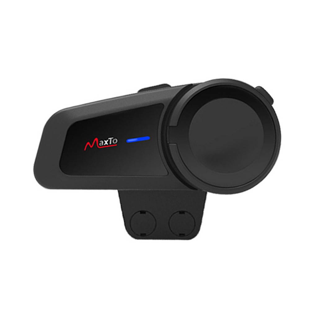 MAXTO M2 Motorcycle Helmet Intercom 6 Riders Talking Riding Walkie-talkie 1KM Bluetooth Intercom Headset Waterproof with FM Radio
