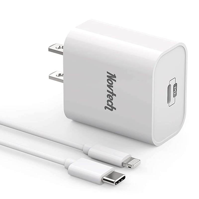 iPhone Fast Charger MFi Certified  18W USB C Wall Charger + 6FT C to Lightning Cable Power Delivery 30 Fast Charging Adapter for iPhone 11 Pro XR XS Max X 8 Plus iPad Pro iPad Air White