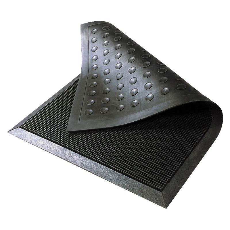 HomeTrax Rubber Brush Doormat - Black (24" x 32")