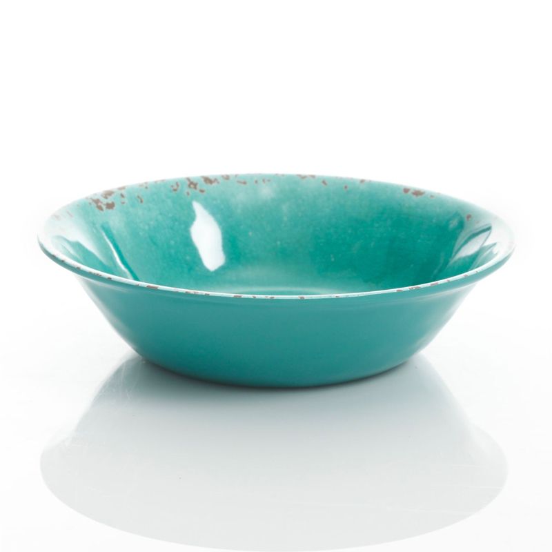 Studio California Mauna 12 Piece Assorted Crackle Decal Melamine Dinnerware Set