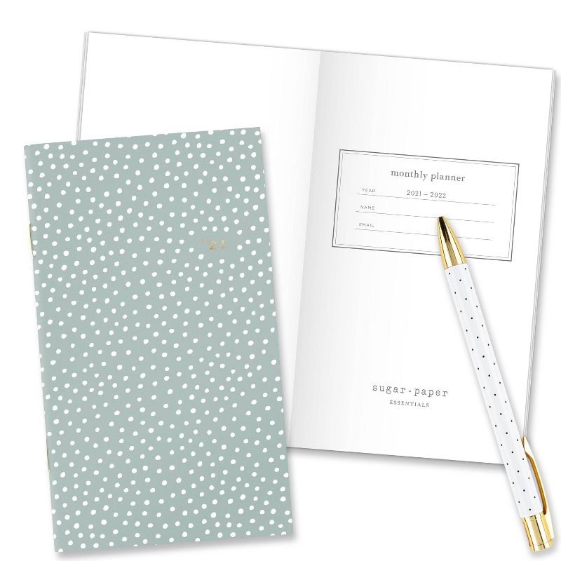 2021 Planner 3.625" x 6.25" Packet Stitched Green Dot - Sugar Paper™