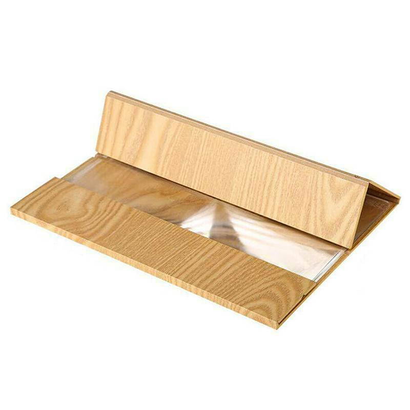 12" 3D Phone Screen Magnifier Mobile Stereoscopic Amplifier Stand Wood Desktop Universal Foldable Portable Phone Bracket Enlarge Holder (Coffee)