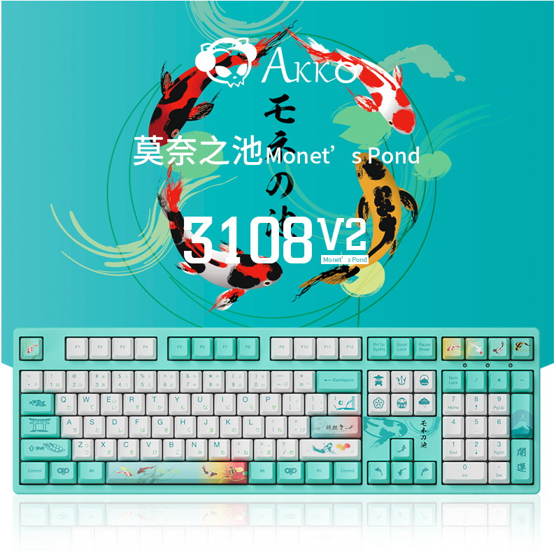 Akko 3108V2 Sailor Moon Gaming Mechanical Keyboard Pink Switch Double Shot Dye Sub PBT Keycaps NKRO Detachable USB Type-C Pink Cat Paw